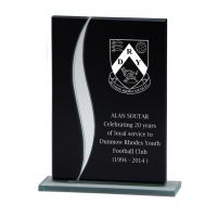 Spirit Fury Black Mirror Glass Trophy Award 125mm