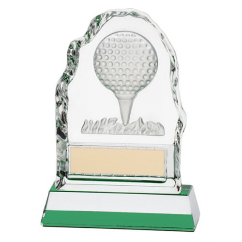 Challenger Shot Crystal Golf Trophy Award 130mm