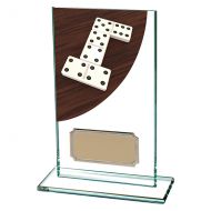 Dominoes Colour-Curve Jade Crystal Trophy Award 140mm