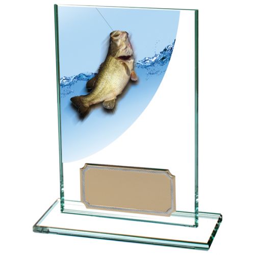 Colour Curve Angling - Fishing Jade Glass Trophy Award 125mm : New 2020
