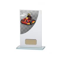 Go-Kart Colour-Curve Jade Crystal Trophy Award 160mm