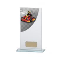Go-Kart Colour-Curve Jade Crystal Trophy Award 180mm