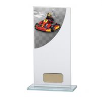 Go-Kart Colour-Curve Jade Crystal Trophy Award 200mm