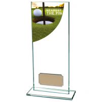 Nearest The Pin Golf Trophy Colour Curve Jade Crystal 200mm : New 2019