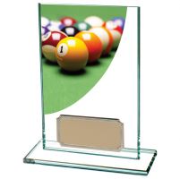 Colour Curve Pool Jade Glass Trophy Award 125mm : New 2020
