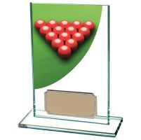 Colour Curve Snooker Jade Glass Trophy Award 125mm : New 2020
