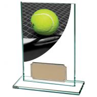 Colour Curve Tennis Jade Glass Trophy Award 125mm : New 2020