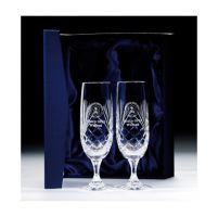 Lindisfarne Orco Crystal Champagne Glasses 280mm
