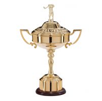 Sterling Gold Plated Golf Presentation Cup 305mm