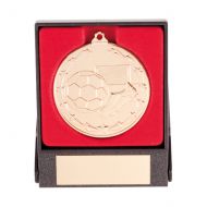 Starboot Economy Football Trophy Award Medal and Box Gold 50mm