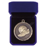 Power Boot Football Medal Box Antique Gold 50mm : New 2019