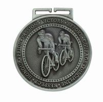 Olympia Cycling Medal Antique Silver 60mm