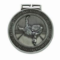 Olympia Judo Medal Antique Silver 70mm