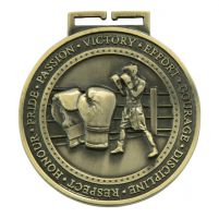 Olympia Boxing Medal Antique Gold 70mm