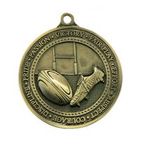 Olympia Rugby Medal Antique Gold 60mm