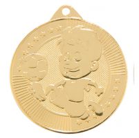Clearance Little Champion Football Medal Gold 45mm