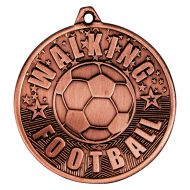 Cascade Walking Football Iron Medal Antique Bronze 50mm : New 2019