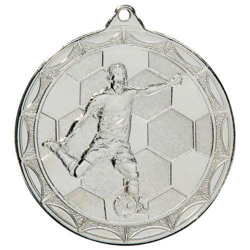 Impulse Football Trophy Award Medal Silver 50mm