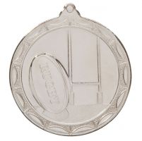 Cascade Rugby Medal Silver 50mm