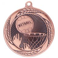 Typhoon Netball Medal Bronze 55mm : New 2020