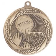 Typhoon Netball Medal Gold 55mm : New 2020