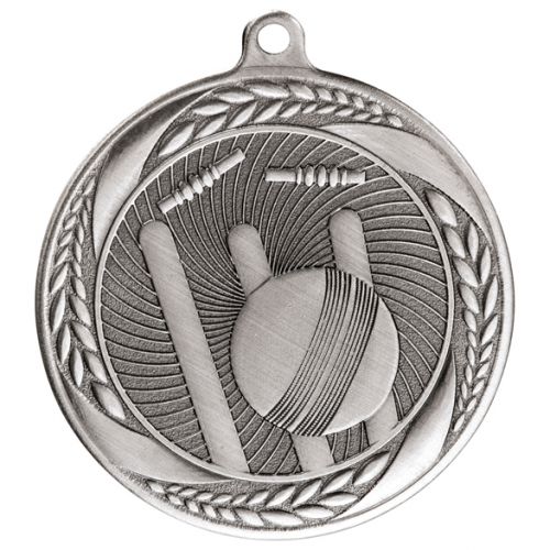 Typhoon Cricket Medal Silver 55mm : New 2020