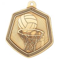 Falcon Netball Medal Gold 65mm : New 2022