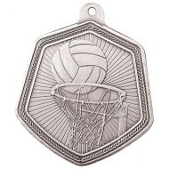 Falcon Netball Medal Silver 65mm : New 2022