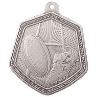 Falcon Rugby Medal Silver 65mm : New 2022