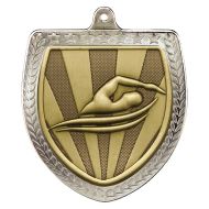 Cobra Swimming Shield Medal Silver 75mm - NEW 2025 - MM25138S