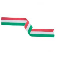 Medal Ribbon Green, White and Red 395x22mm