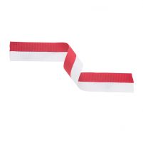 Medal Ribbon Red and White 395x22mm