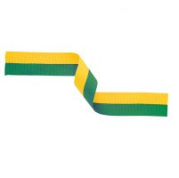 Medal Ribbon Green and Gold 395x22mm