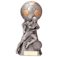 Trailblazer Girls Footbal Heavyweight Antique Silver Trophy 160mm : New 2020
