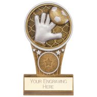 Ikon Tower Goalkeeper Plaque Award Antique Silver and Gold 12 - PA24154A