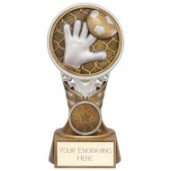 Ikon Tower Goalkeeper Award Antique Silver and Gold 150mm - PA24154B