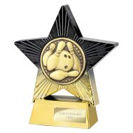 Superstar Ten Pin Bowling Award Black and Gold 140mm - NEW 20 - PA25079B