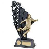 Star Force Football Trophy Award Plastic Plaque Gunmetal and Gold 250mm