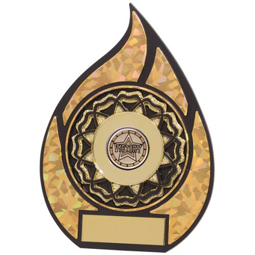 Inferno Multisport Plaque Black and Gold 150mm
