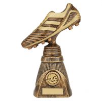 World Striker Deluxe Football Boot Trophy Award Antique Bronze and Gold 230mm : New 2019