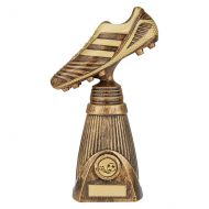 World Striker Deluxe Football Boot Trophy Award Antique Bronze and Gold 260mm : New 2019