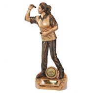 Bullseye Female Darts Trophy Award 215mm