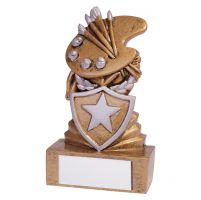 Shield Art Mini Trophy Award 95mm : New 2019