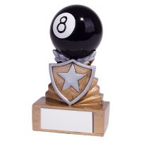 Shield Pool Mini Trophy Award 95mm : New 2019
