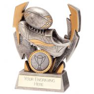 Flashbolt Rugby Resin Award Silver 120mm : New 2022