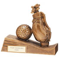 Horizon Golf  Bag Resin Award Gold 135mm : New 2022