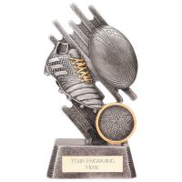 Focus Rugby Boot & Ball Award Silver 130mm : New 2023