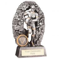 Blast Out Female Rugby Resin Award 160mm : New 2023