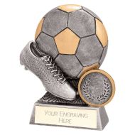 Exodus Football Boot and Ball Award Antique Gold and Silver 100 - RF24054A