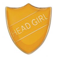Scholar Pin Badge Head Girl Yellow 25mm